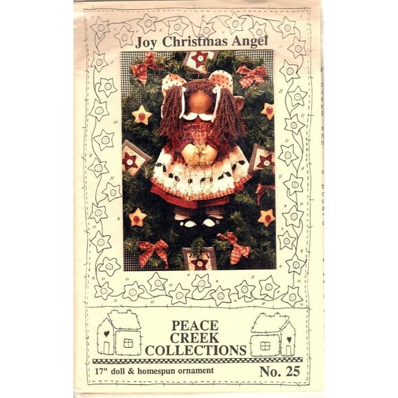 17 inch Doll and Homespun Ornament Full Size Vintage Pattern 1993 - Picture 1 of 1